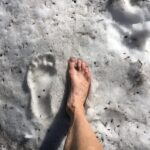 foot in the snow